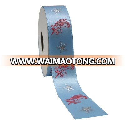 Wholesale Decoration Unicorn Polyester Custom Print Satin Ribbon